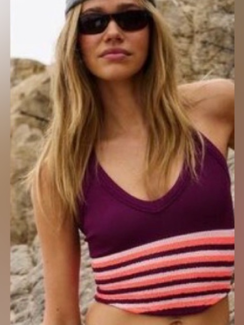 Free People FP Movement Women's All Clear Racerback Crop Tank XL NEW